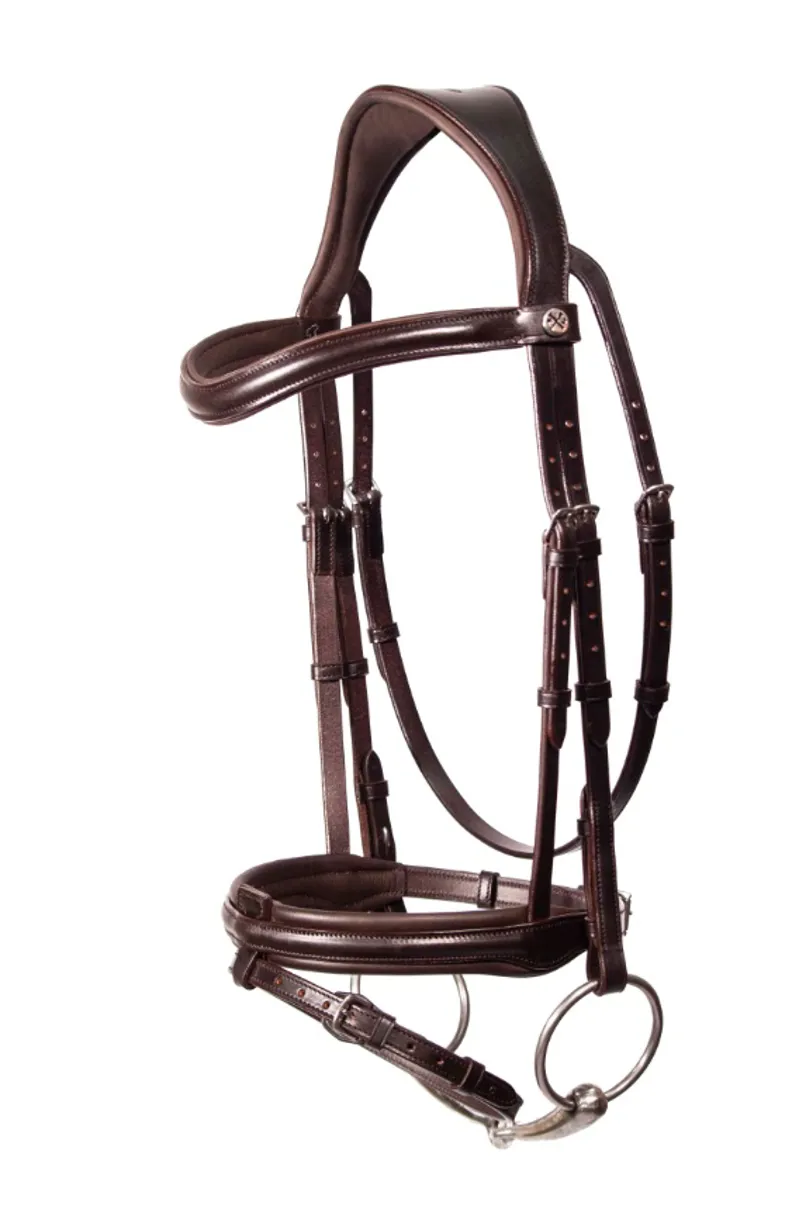 Henry James Comfort Flash Bridle with Flexure Curve headpiece - Brown